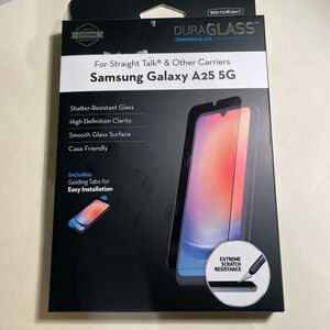 DURAGLASS Tempered Glass Screen Protector for Samsung Galaxy A25 5G - Black